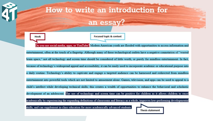 How to write an introduction for an essay