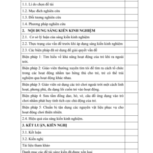 SKKN Một số biện pháp giúp trẻ 5 - 6 tuổi chơi tốt hoạt động ngoài trời