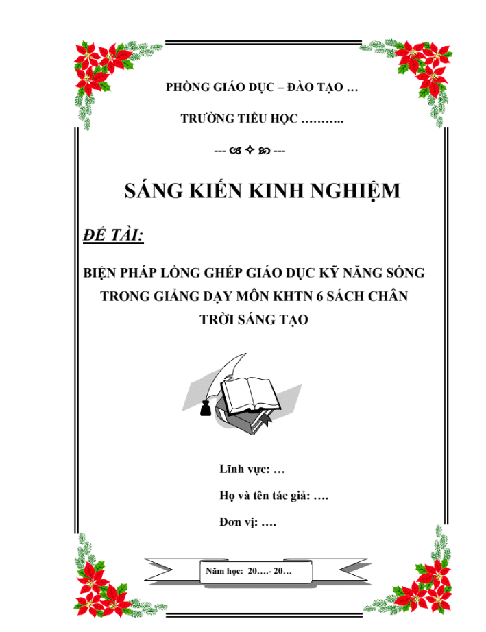 Biện pháp lồng ghép giáo dục kỹ năng sống trong giảng dạy môn KHTN 6 sách Chân trời sáng tạo