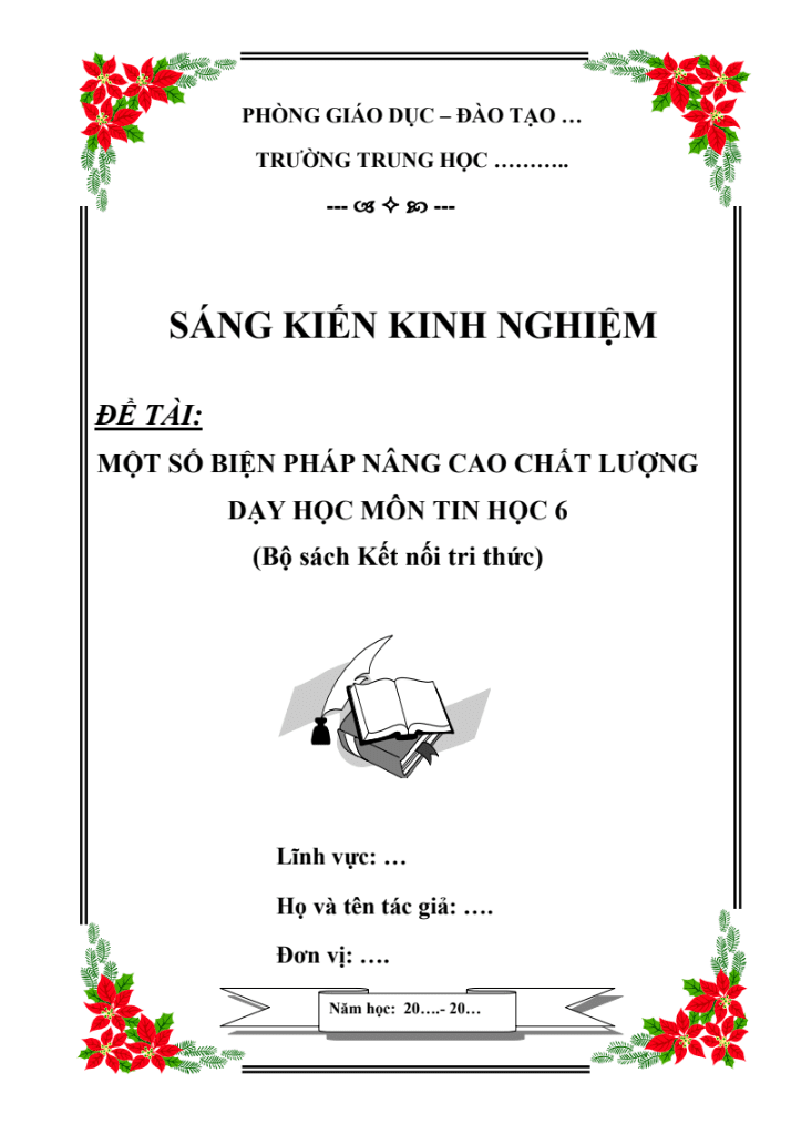 Một số biện pháp nâng cao chất lượng dạy học môn Tin học 6 (Bộ sách Kết nối tri thức)
