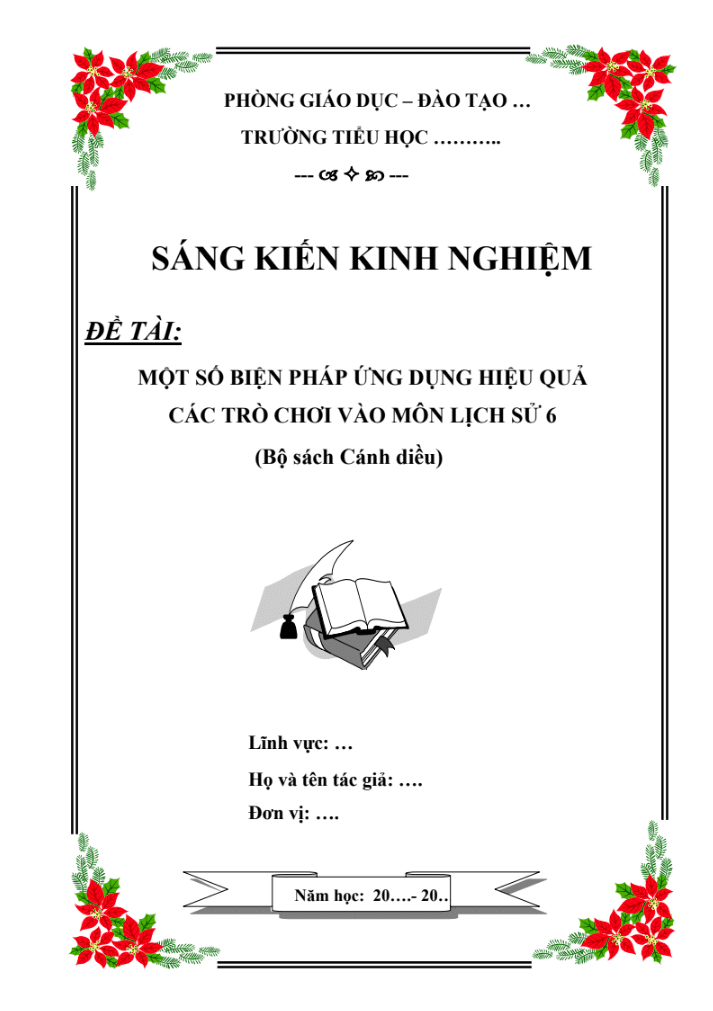 Một số biện pháp ứng dụng hiệu quả các trò chơi vào môn Lịch sử 6 (Bộ sách Cánh diều)