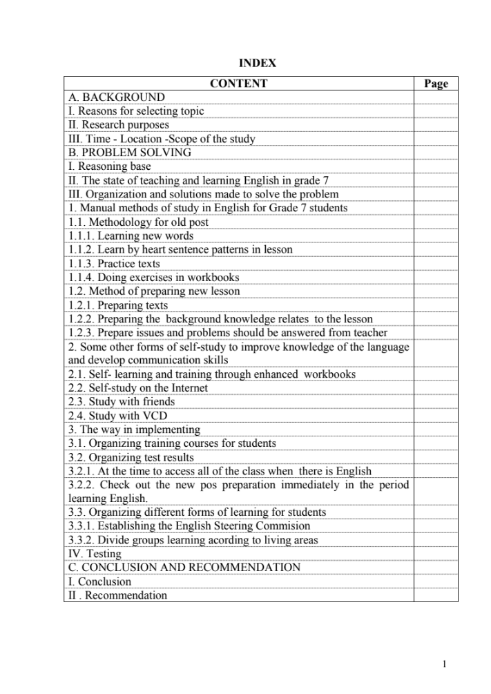 SKKN Fostering self – Learning method in English for students in grade 6