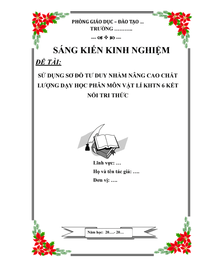 Sử dụng sơ đồ tư duy nhằm nâng cao chất lượng dạy học phân môn Vật Lí KHTN 6 Kết nối tri thức
