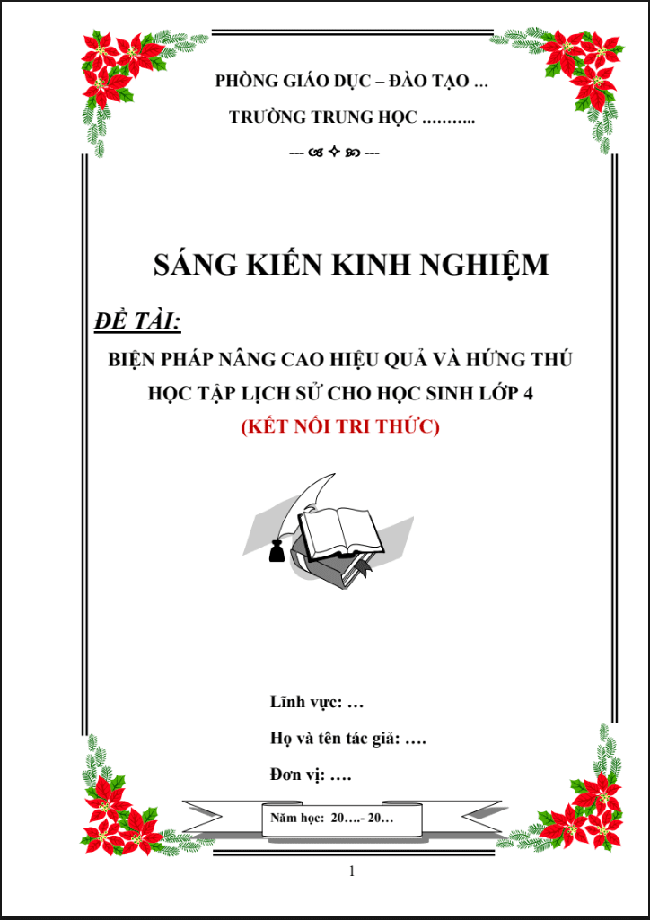 Biện pháp nâng cao hiệu quả và hứng thú học tập Lịch sử cho học sinh lớp 4 (KNTT)