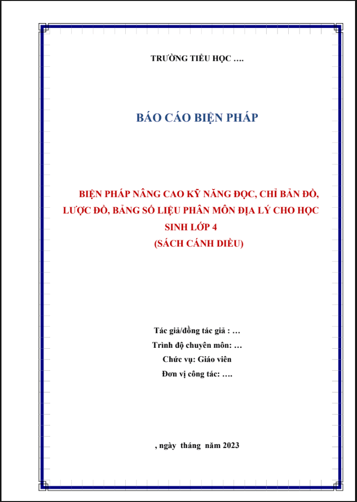 Biện pháp nâng cao kỹ năng đọc, chỉ bản đồ, lược đồ, bảng số liệu môn Lịch sử và Địa lý cho học sinh lớp 4 (CD
