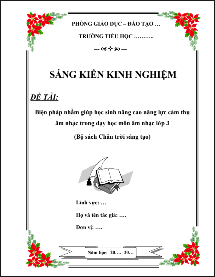 Biện pháp nhằm giúp học sinh nâng cao năng lực cảm thụ âm nhạc trong dạy học môn âm nhạc lớp 3 (Bộ sách Chân trời sáng tạo)
