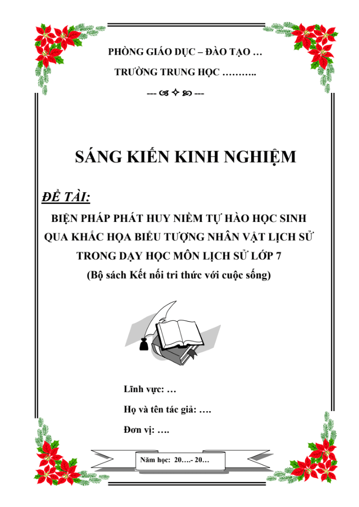 Biện pháp phát huy niềm tự hào học sinh qua khắc họa biểu tượng nhân vật lịch sử  trong dạy học môn Lịch Sử lớp 7 (Bộ sách Kết nối tri thức)