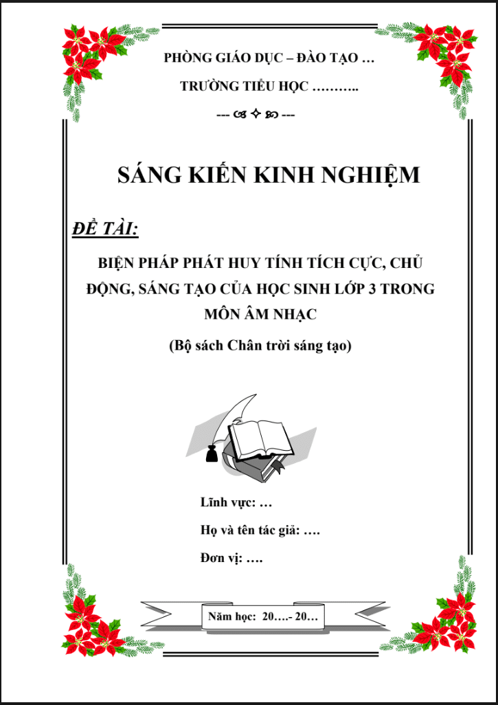 Biện pháp phát huy tính tích cực, chủ động, sáng tạo của học sinh lớp 3 trong môn âm nhạc (Bộ sách Chân trời sáng tạo)