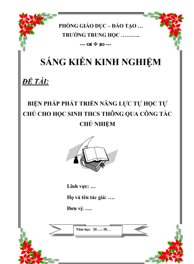 Biện pháp phát triển năng lực tự học tự chủ cho học sinh THCS thông qua công tác chủ nhiệm