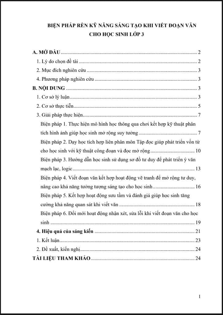 Biện pháp rèn kỹ năng sáng tạo khi viết đoạn văn cho học sinh lớp 3 (đủ 3 bộ sách)