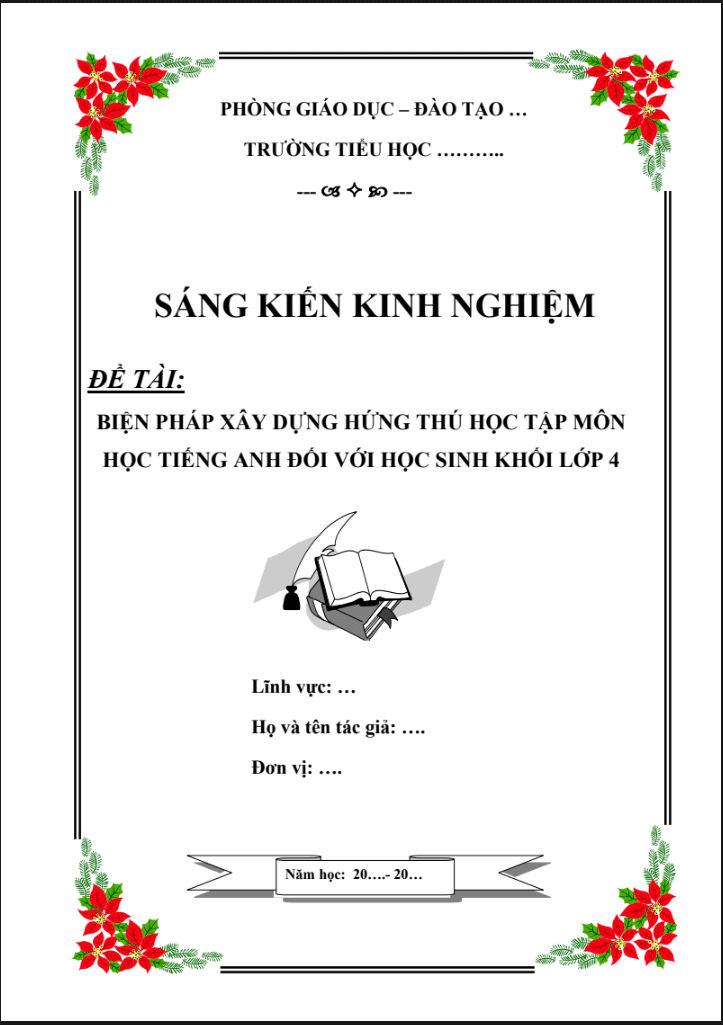 Biện pháp tạo hứng thú cho học sinh lớp 4 trước khi học kỹ năng nghe tiếng Anh ( Sách thí điểm/Global/Smart start/Family&friend)