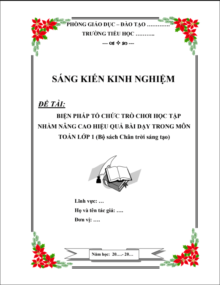 Biện pháp tổ chức trò chơi học tập nhằm nâng cao hiệu quả bài dạy trong môn Toán lớp 1 (Chân trời sáng tạo)