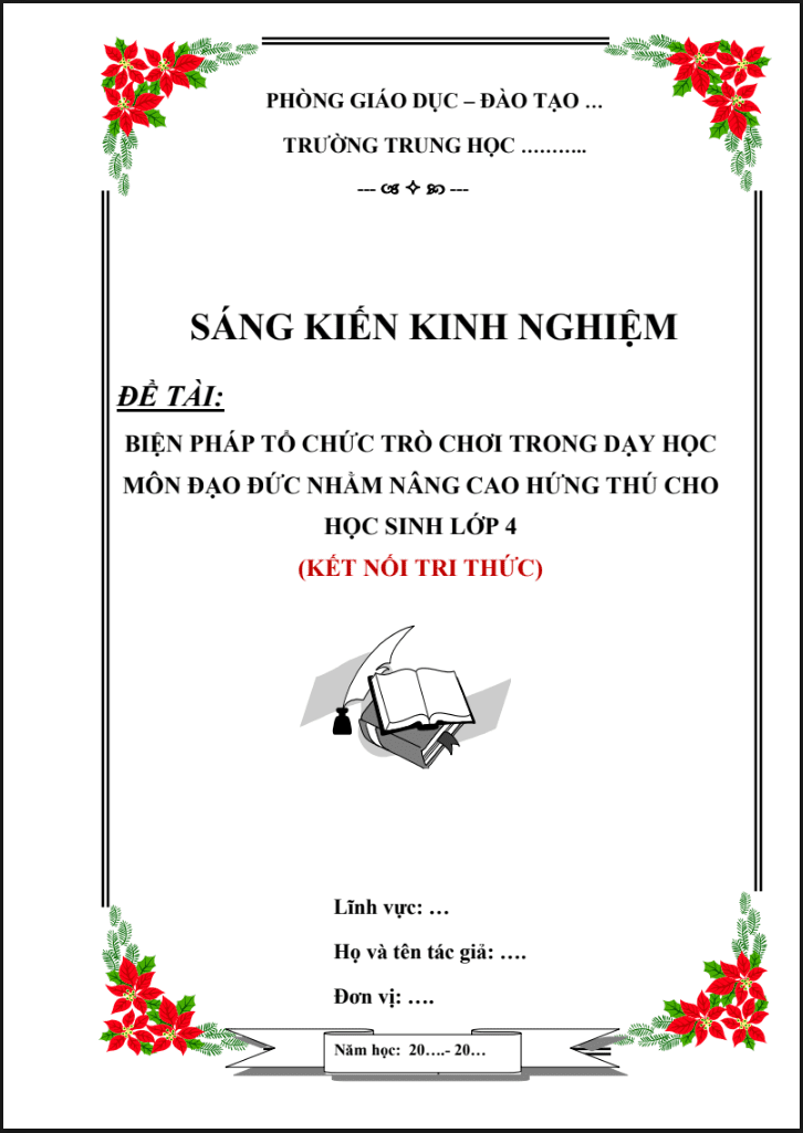 Biện pháp tổ chức trò chơi trong dạy học môn Đạo đức nhằm nâng cao hứng thú cho học sinh lớp 4 (KNTT)