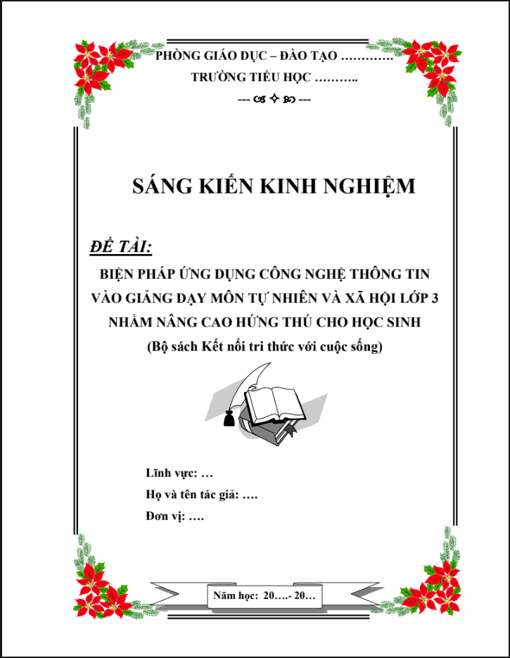 Biện pháp ứng dụng công nghệ thông tin vào giảng dạy môn tự nhiên và xã hội lớp 3 nhằm nâng cao hứng thú cho học sinh (Bộ sách Kết nối tri thức với cuộc sống)