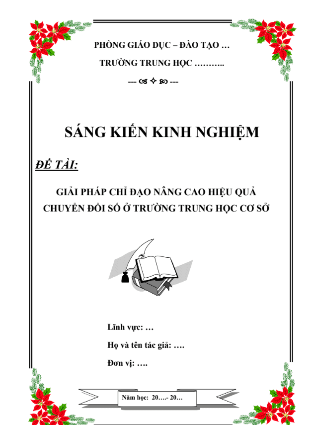 Giải pháp chỉ đạo nâng cao hiệu quả chuyển đổi số ở trường trung học cơ sở