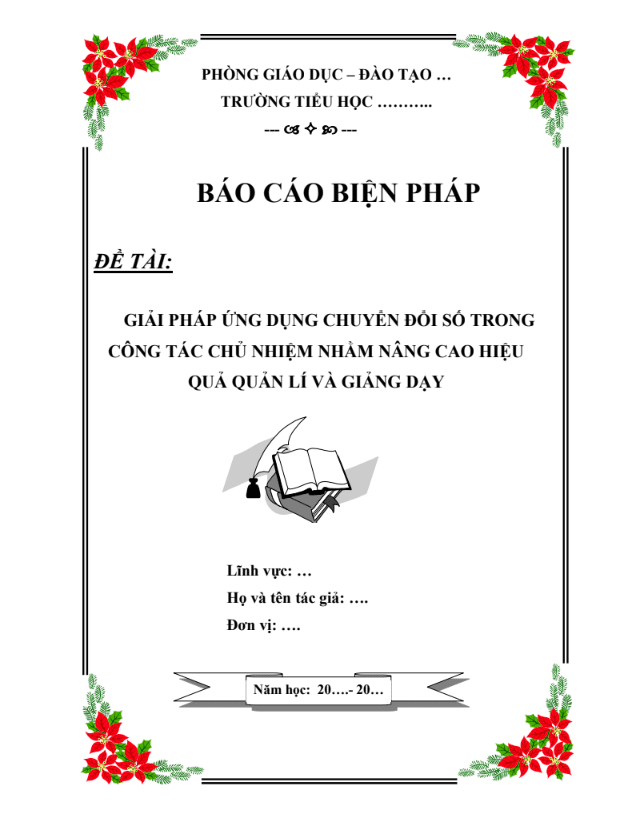 Giải pháp ứng dụng chuyển đổi số trong công tác chủ nhiệm nhằm nâng cao hiệu quả quản lí và giảng dạy