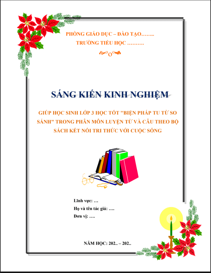 Giúp học sinh lớp 3 học tốt ”biện pháp tu từ so sánh” trong phân môn Luyện từ và câu theo bộ sách Kết nối tri thức