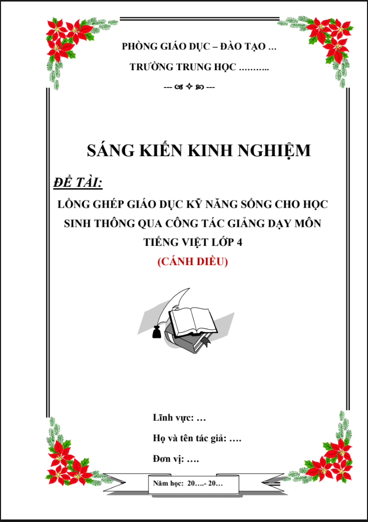 Lồng ghép giáo dục kỹ năng sống cho học sinh thông qua công tác giảng dạy môn Tiếng Việt lớp 4 (Bộ sách Cánh diều)