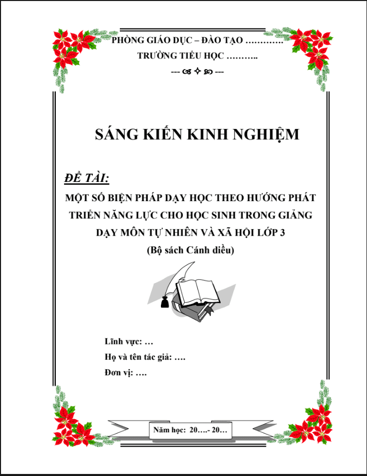 Một số biện pháp dạy học theo hướng phát triển năng lực cho học sinh trong giảng dạy môn tự nhiên và xã hội lớp 3 (Bộ sách cánh diều)