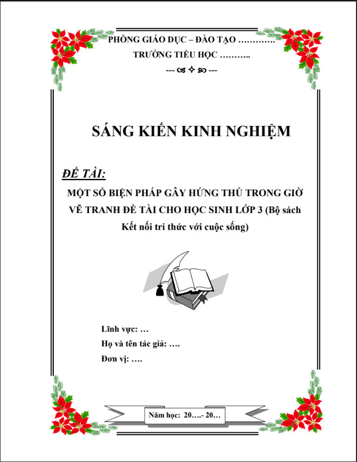 Một số biện pháp gây hứng thú trong giờ vẽ tranh Đề tài cho học sinh lớp 3 (Bộ sách kết nối tri thức với cuộc sống)