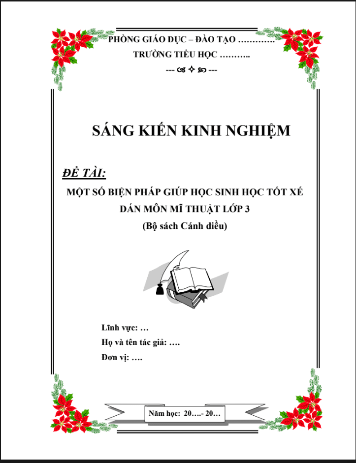 Một số biện pháp giúp học sinh học tốt xé dán môn Mĩ thuật lớp 3 ( Sách Cánh Diều)