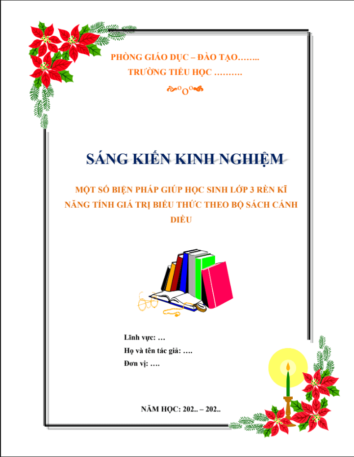 Một số biện pháp giúp học sinh lớp 3 rèn kĩ năng tính giá trị biểu thức theo bộ sách Cánh diều