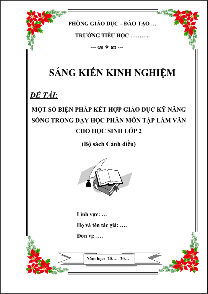 Một số biện pháp kết hợp giáo dục kỹ năng sống trong dạy học phân môn tập làm văn cho học sinh lớp 2 (Bộ sách Cánh diều)