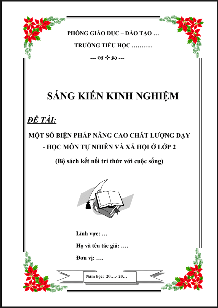 Một số biện pháp nâng cao chất lượng dạy – học môn Tự nhiên và Xã hội ở lớp 2 (Bộ sách kết nối tri thức)