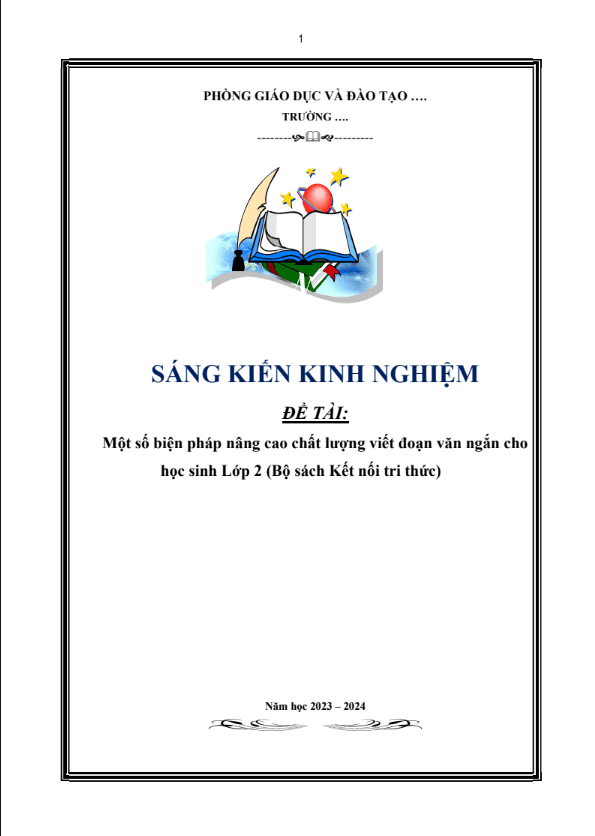 Một số biện pháp nâng cao chất lượng viết đoạn văn ngắn cho học sinh Lớp 2 (Bộ sách Kết nối tri thức)