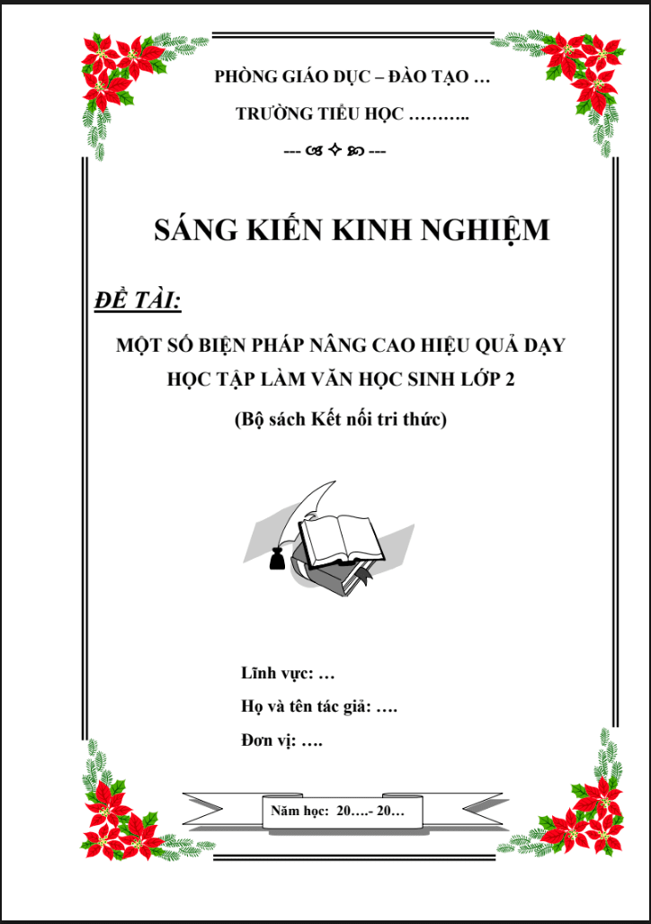 Một số biện pháp nâng cao hiệu quả dạy học tập làm văn học sinh lớp 2 (Bộ sách Kết nối tri thức)