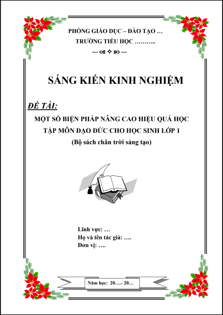 Một số biện pháp nâng cao hiệu quả học tập môn Đạo đức cho học sinh lớp 1 (Bộ sách chân trời sáng tạo)