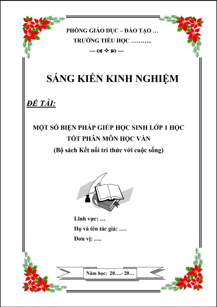 Một số biện pháp nâng cao hiệu quả phân môn học vần cho học sinh lớp 1 (Bộ sách kết nối tri thức)