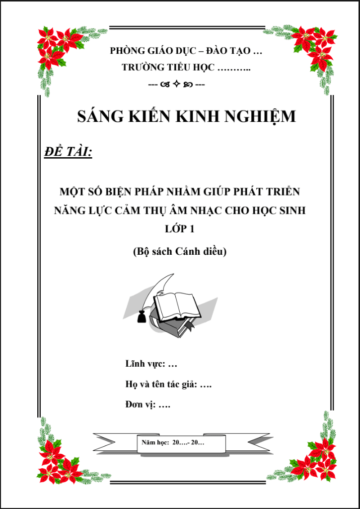 Một số biện pháp nhằm giúp phát triển năng lực cảm thụ âm nhạc cho học sinh lớp 1 (Bộ sách Cánh diều)