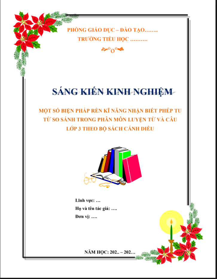 Một số biện pháp rèn kĩ năng nhận biết phép tu từ so sánh trong phân môn Luyện từ và câu lớp 3 theo bộ sách Cánh diều