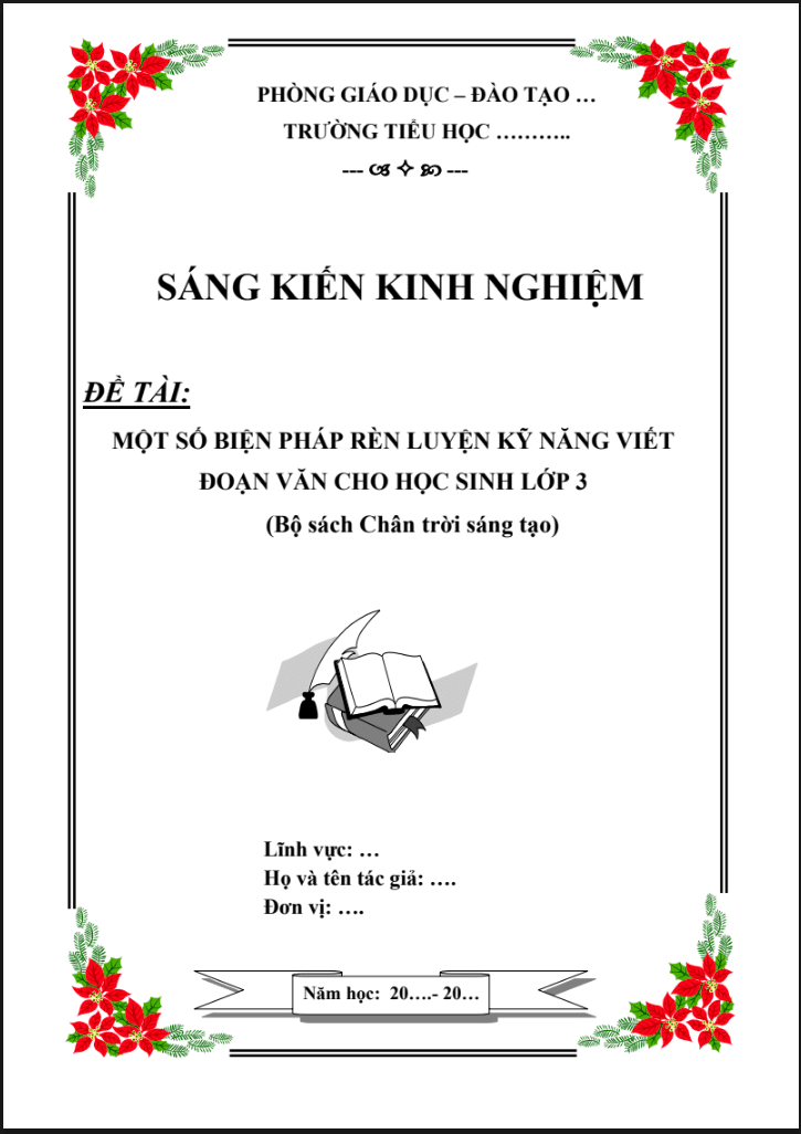 Một số biện pháp rèn kỹ luyện kỹ năng viết đoạn văn cho học sinh lớp 3 Sách Chân Trời sáng tạo
