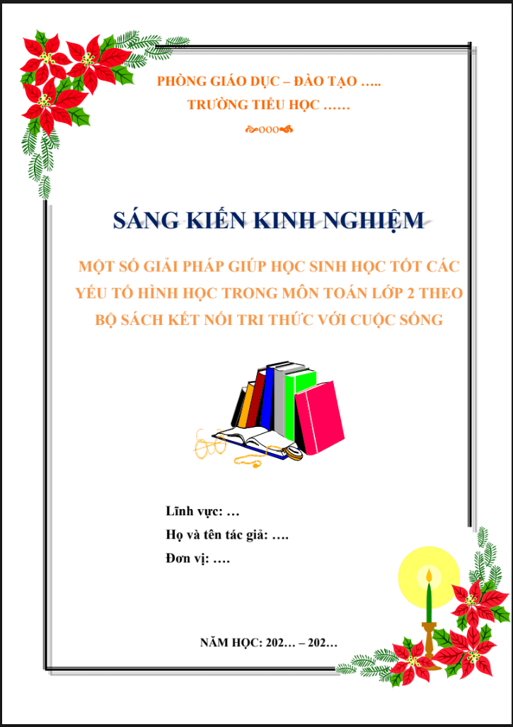 Một số giải pháp giúp học sinh học tốt các yếu tố hình học trong môn Toán lớp 2 theo bộ sách Kết nối tri thức với cuộc sống