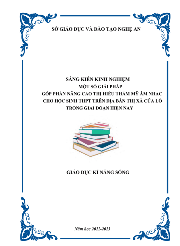 Một số giải pháp góp phần nâng cao thị hiếu thẩm mỹ âm nhạc cho học sinh thpt trong giai đoạn hiện nay