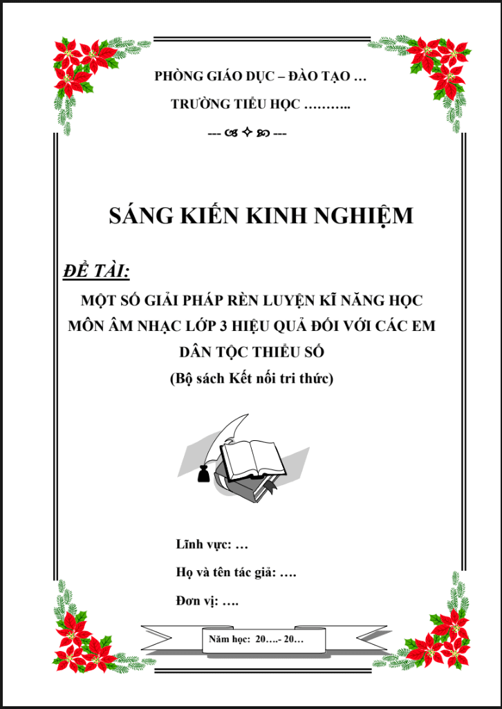 Một số giải pháp rèn luyện kĩ năng học môn  âm nhạc lớp 3 hiệu quả đối với các em dân tộc thiểu số (Bộ sách Kết nối tri thức)