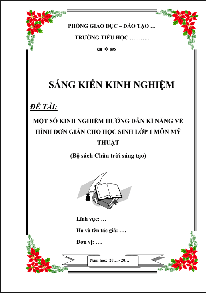 Một số kinh nghiệm hướng dẫn kĩ năng vẽ hình đơn giản cho học sinh lớp 1 môn Mỹ thuật (Bộ sách Chân trời sáng tạo)