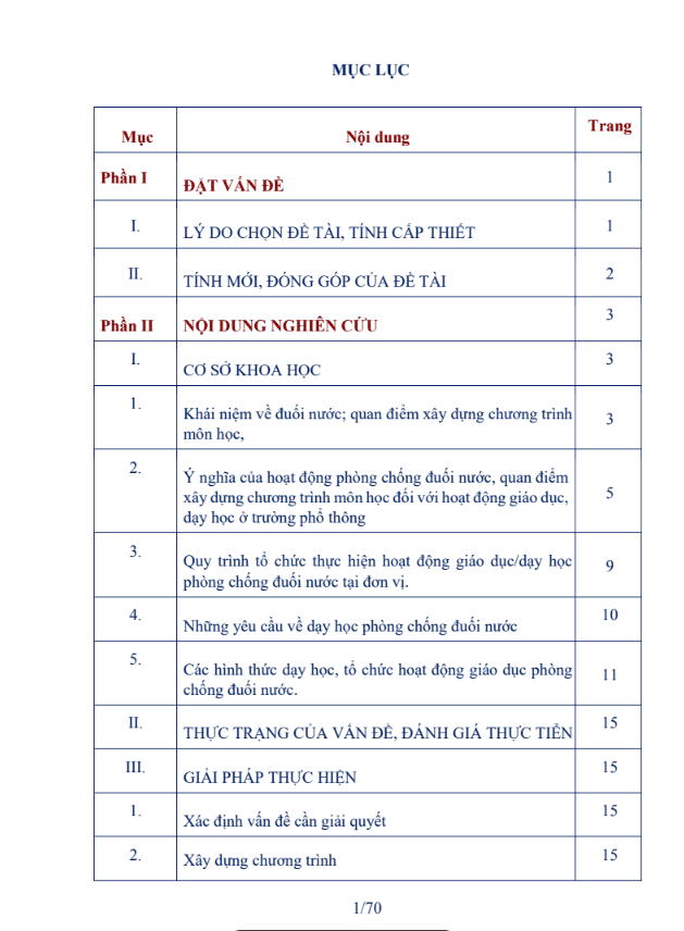 Một số kinh nghiệm xây dựng kế hoạch và phương pháp giảng dạy phòng chống đuối nước cho học sinh THPT