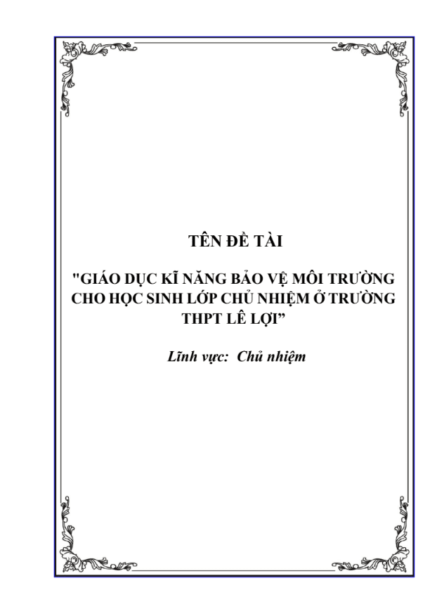 skkn-giao-duc-ki-nang-bao-ve-moi-truong-cho-hoc-sinh-cua-giao-vien-chu-nhiem-o-truong-thpt