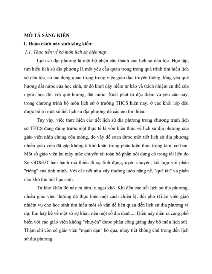 SKKN Giáo dục truyền thống quê hương qua tiết dạy Lịch sử địa phương Lớp 8, Bài 6: Lịch sử Hải Dương 1858 – 1918