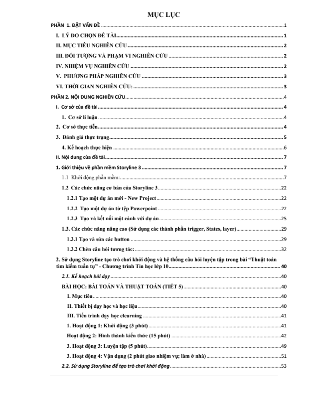 SKKN Giới thiệu phần mềm Storyline 3, kết hợp giữa Storyline 3 và Ispring Suite để tạo bài giảng E – Learning, vận dụng vào bài giảng: Thuật toán tìm kiếm tuần tự – Chương trình Tin học lớp 10