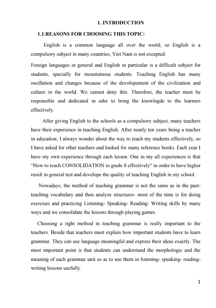 SKKN How to teach a consolidation lesson in grade 8 effectively at thi tran secondary school