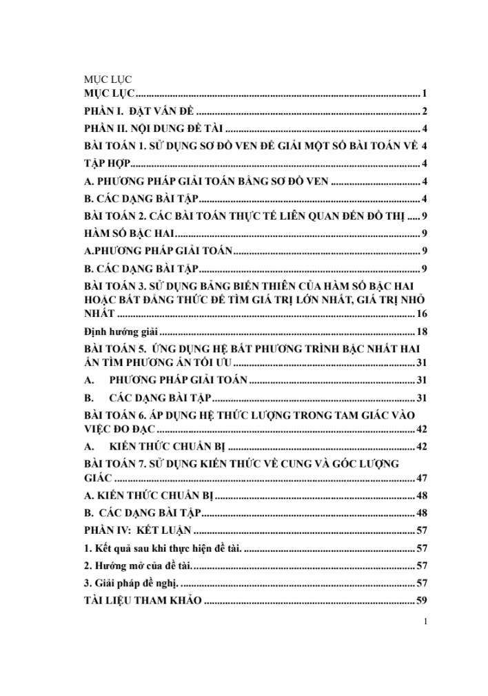 SKKN Hướng dẫn học sinh lớp 10 tiếp cận các bài toán có nội dung thực tế