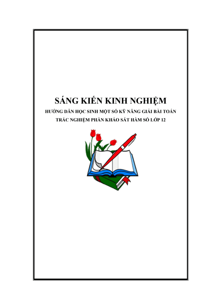 skkn hướng dẫn học sinh một số kỹ năng giải bài toán trắc nghiệm phần khảo sát hàm số lớp 12