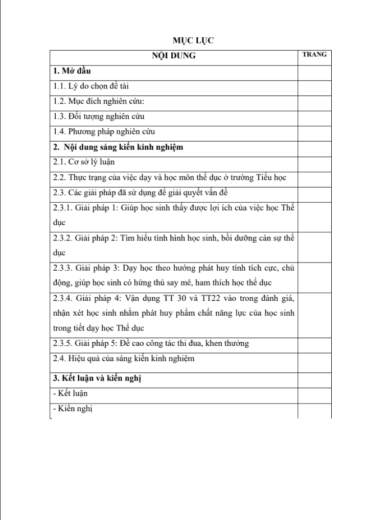 SKKN Một số biện pháp giúp học sinh học tốt môn Thể dục lớp 5