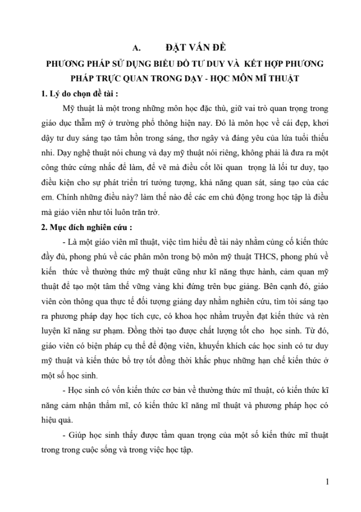 SKKN Một số biện pháp giúp học sinh Khối 8 học tốt phân môn vẽ tranh