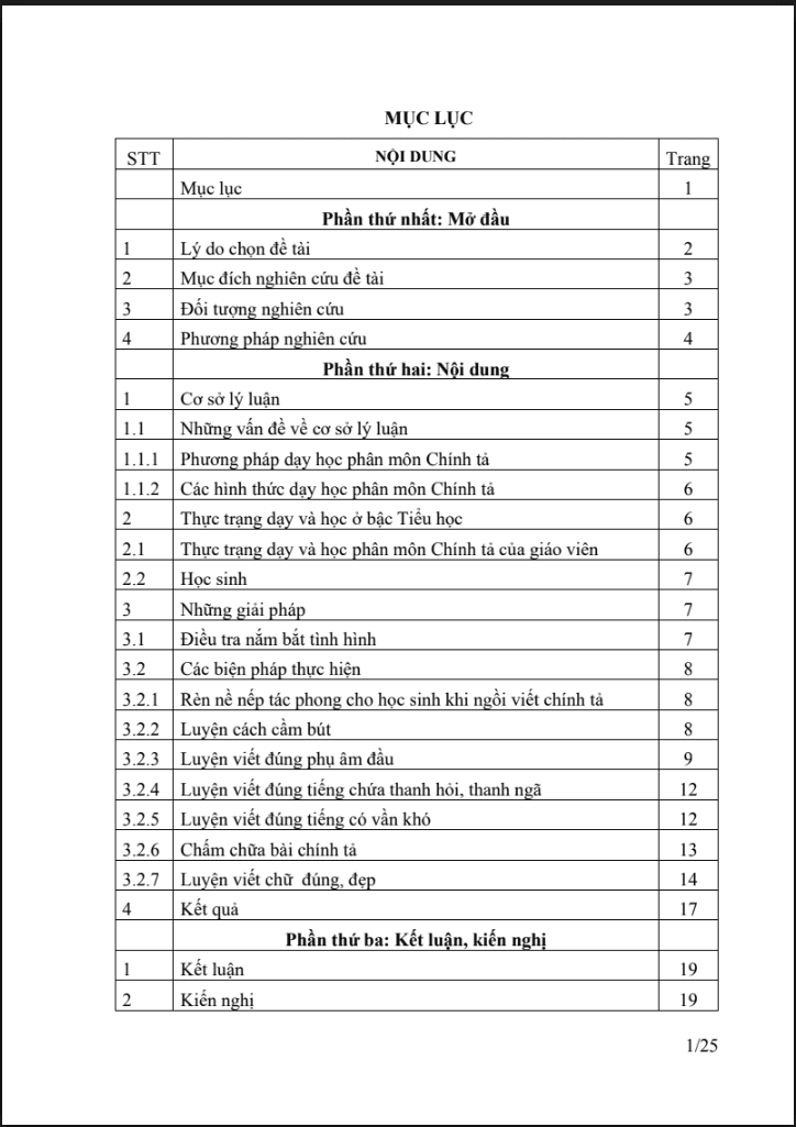 SKKN Một số biện pháp nâng cao chất lượng giờ chính tả ở lớp 3