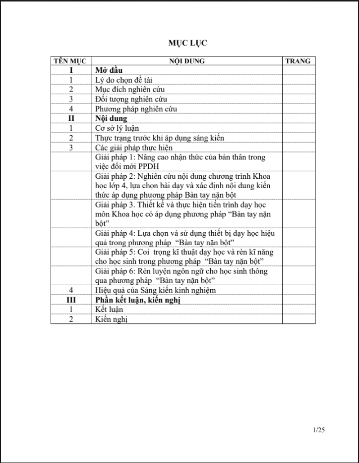 SKKN Một số biện pháp nâng cao hiệu quả sử dụng phương pháp “Bàn tay nặn bột”